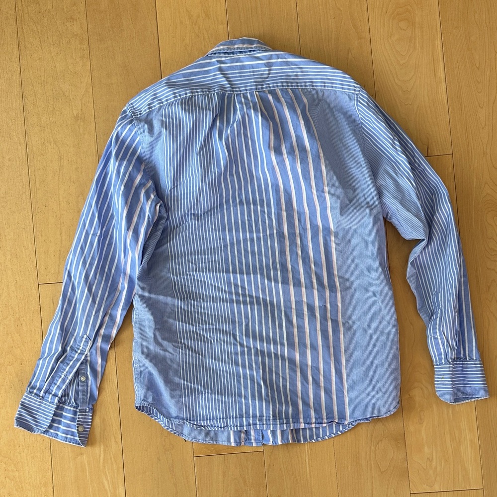 J. Crew Crazy Stripe Cotton Shirt EUC Men’s S - Picture 4 of 9